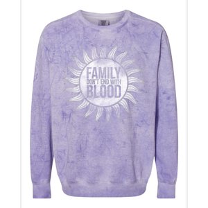 Family Don't End With Blood Colorblast Crewneck Sweatshirt