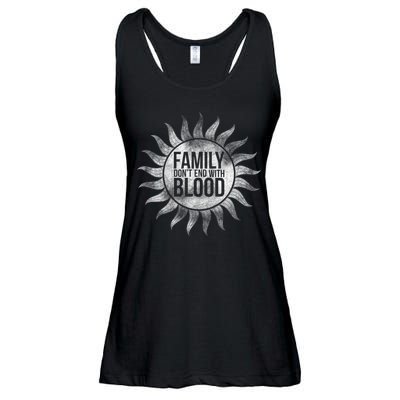 Family Don't End With Blood Ladies Essential Flowy Tank