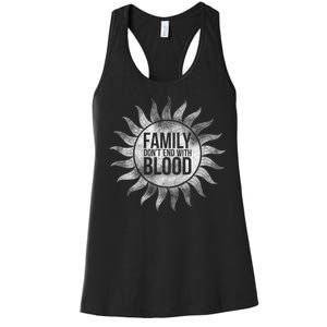 Family Don't End With Blood Women's Racerback Tank