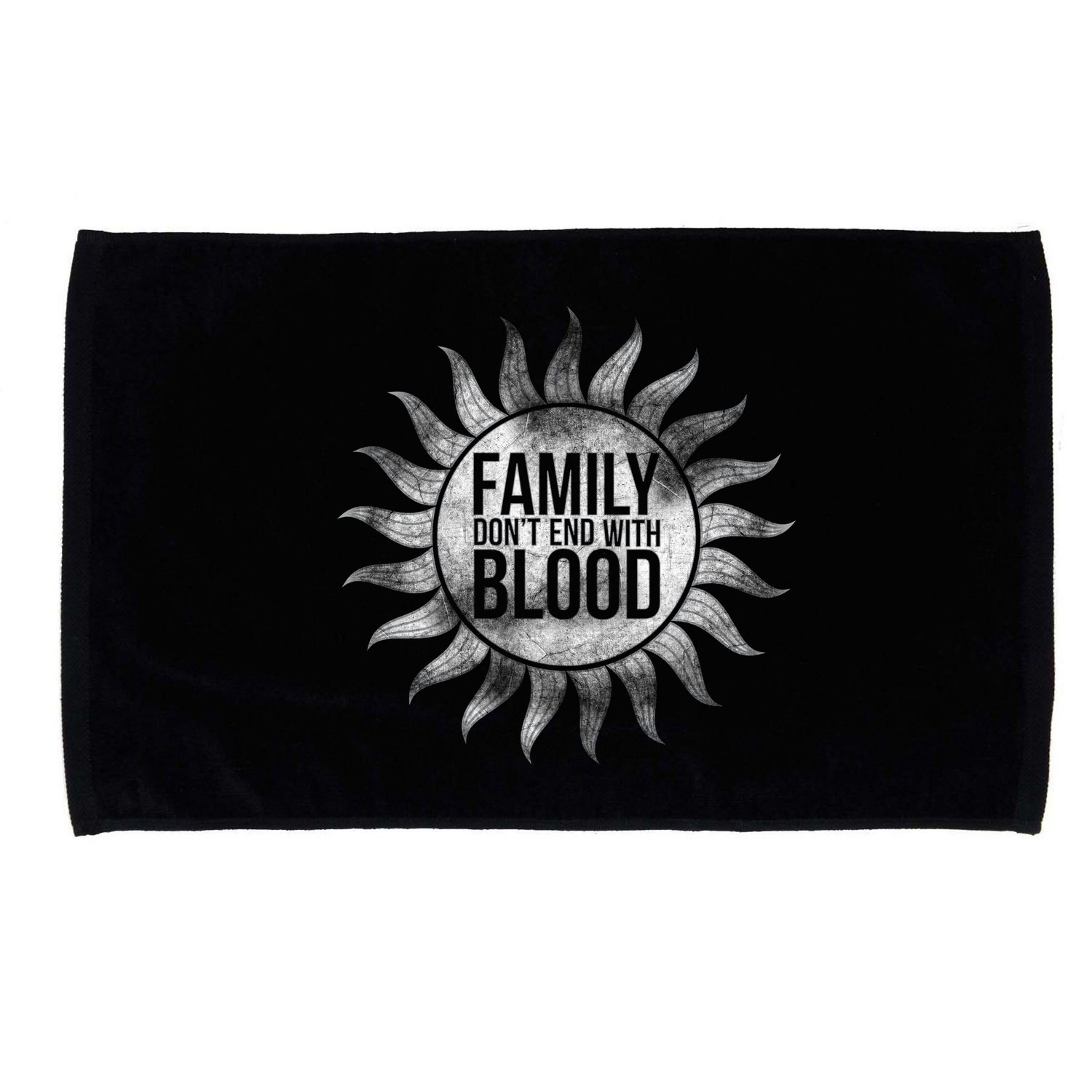 Family Don't End With Blood Microfiber Hand Towel