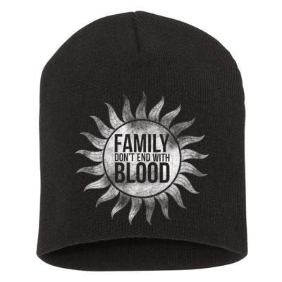 Family Don't End With Blood Short Acrylic Beanie