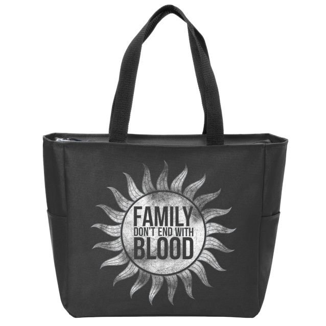 Family Don't End With Blood Zip Tote Bag