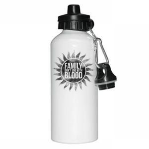 Family Don't End With Blood Aluminum Water Bottle