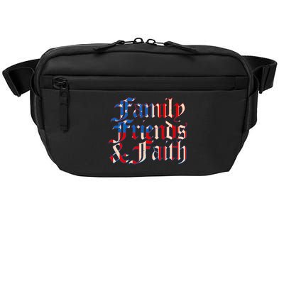 Family Friends & Faith Red White & Blue Crossbody Pack