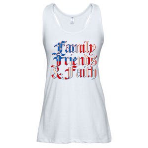 Family Friends & Faith Red White & Blue Ladies Essential Flowy Tank