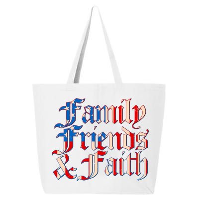 Family Friends & Faith Red White & Blue 25L Jumbo Tote