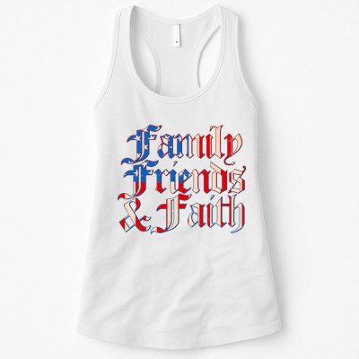 Family Friends & Faith Red White & Blue Womens Tank Top