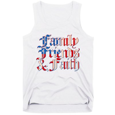 Family Friends & Faith Red White & Blue Tank Top