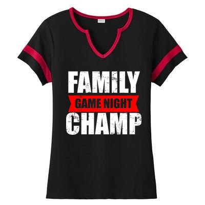 Family Game Night Champ Ladies Halftime Notch Neck Tee