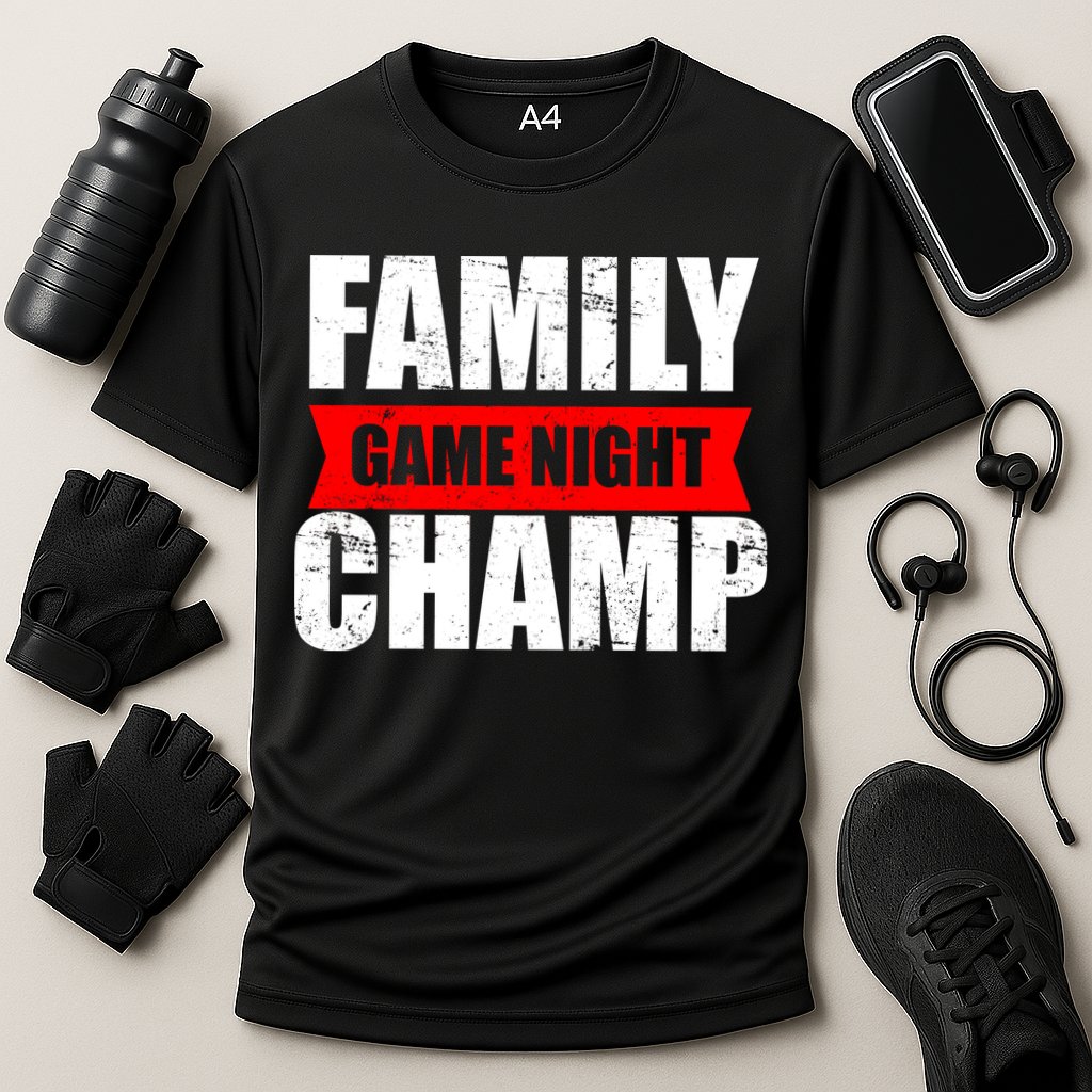 Family Game Night Champ Cooling Performance Crew T-Shirt