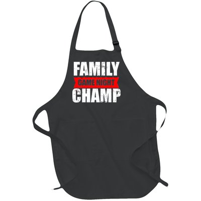 Family Game Night Champ Full-Length Apron With Pockets