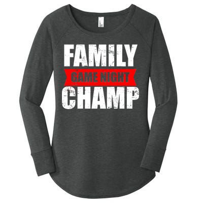 Family Game Night Champ Women's Perfect Tri Tunic Long Sleeve Shirt