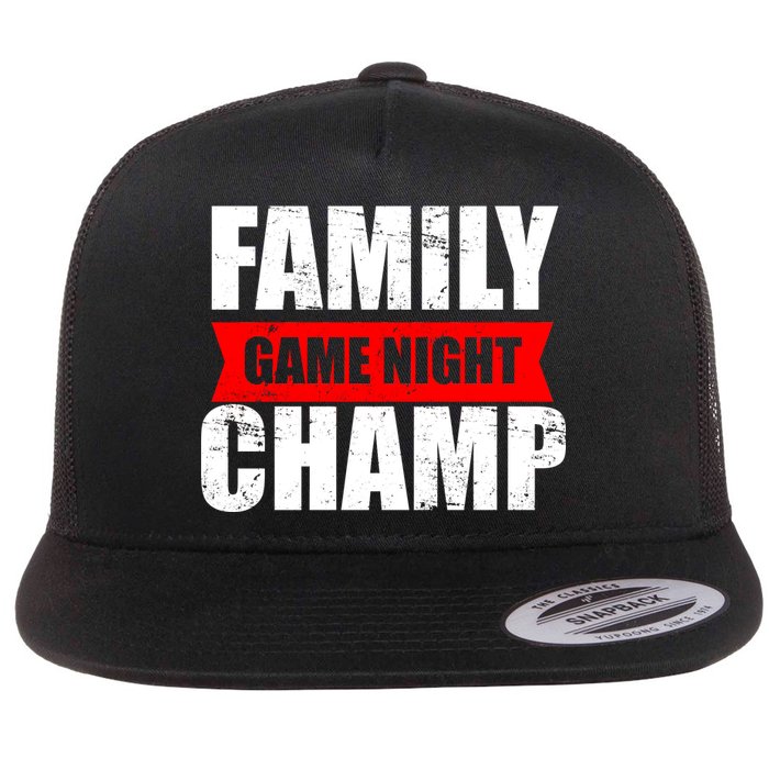 Family Game Night Champ Flat Bill Trucker Hat