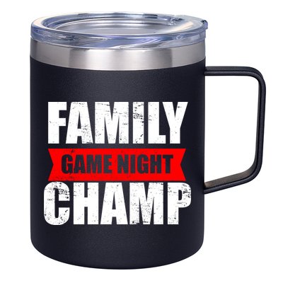 Family Game Night Champ 12oz Stainless Steel Coffee Mug