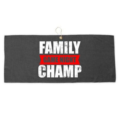 Family Game Night Champ Large Microfiber Waffle Golf Towel