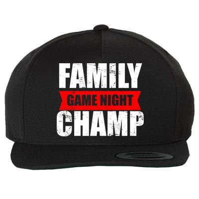 Family Game Night Champ Wool Snapback Cap