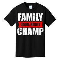 Family Game Night Champ Kids T-Shirt