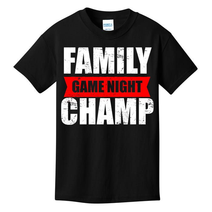 Family Game Night Champ Kids T-Shirt