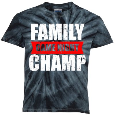 Family Game Night Champ Kids Tie-Dye T-Shirt