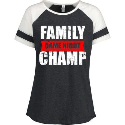 Family Game Night Champ Enza Ladies Jersey Colorblock Tee