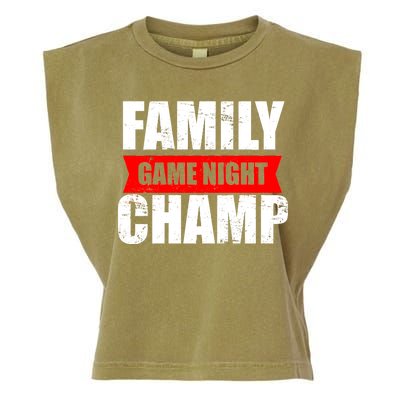 Family Game Night Champ Garment-Dyed Women's Muscle Tee