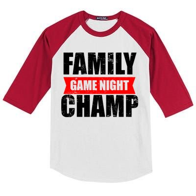 Family Game Night Champ Kids Colorblock Raglan Jersey