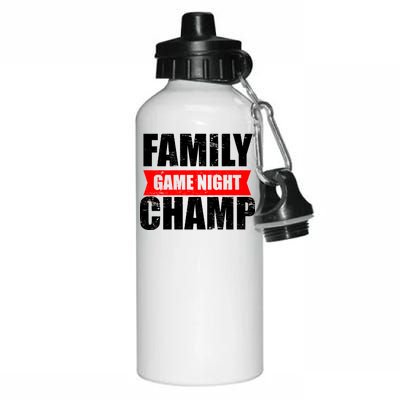 Family Game Night Champ Aluminum Water Bottle