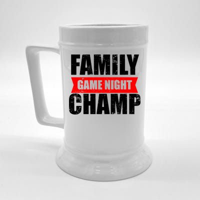 Family Game Night Champ Beer Stein