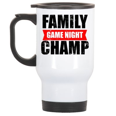 Family Game Night Champ Stainless Steel Travel Mug