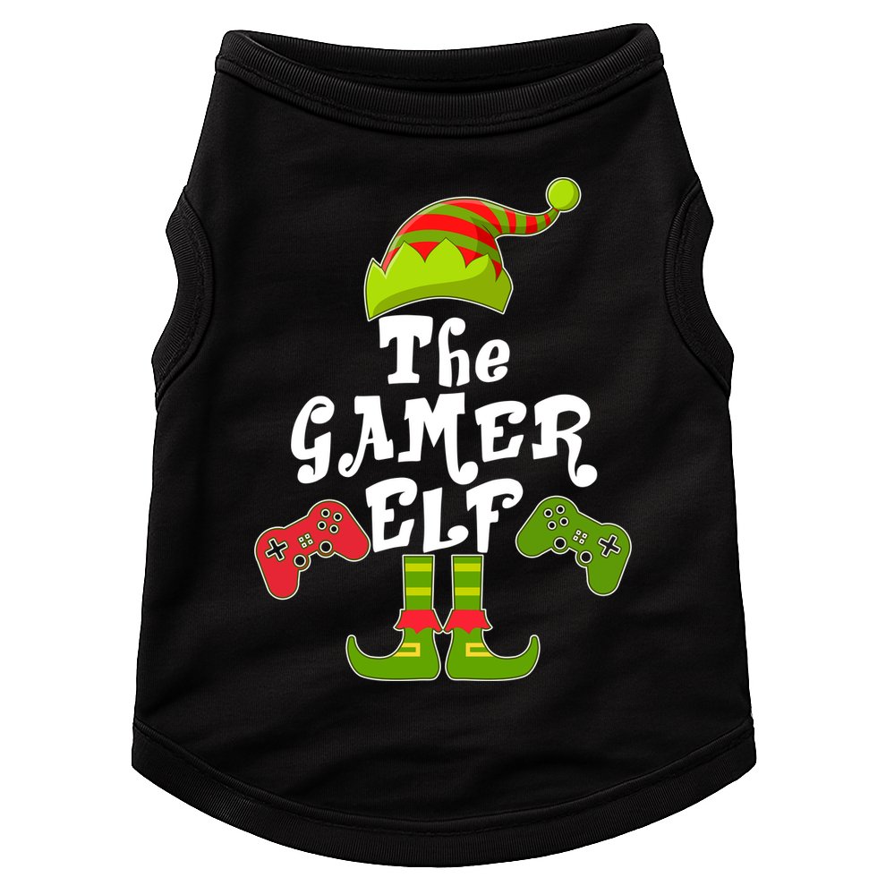 Family Matching Christmas The Gamer Elf Doggie Tank