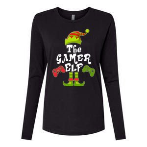 Family Matching Christmas The Gamer Elf Womens Cotton Relaxed Long Sleeve T-Shirt