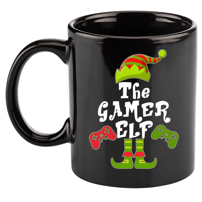 Family Matching Christmas The Gamer Elf 11oz C Handle Ceramic Mug