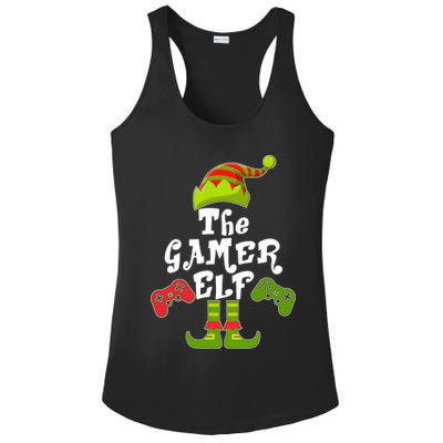 Family Matching Christmas The Gamer Elf Ladies PosiCharge Competitor Racerback Tank