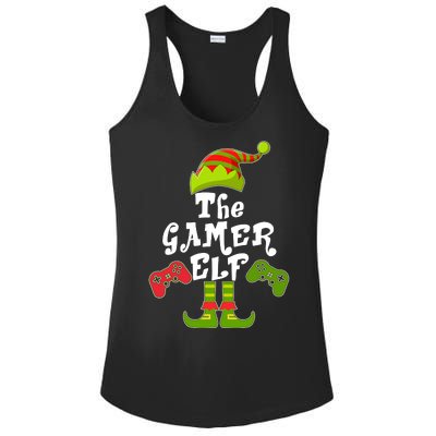 Family Matching Christmas The Gamer Elf Ladies PosiCharge Competitor Racerback Tank