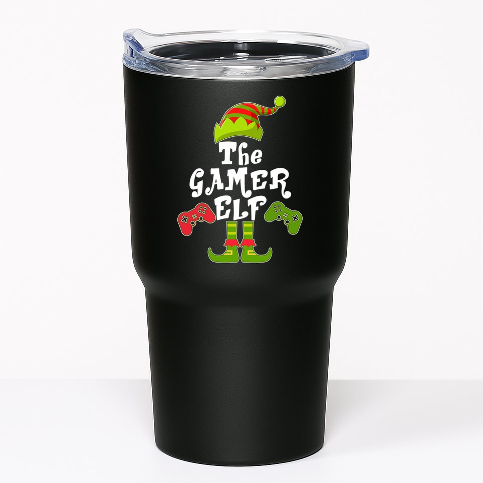 Family Matching Christmas The Gamer Elf Tumbler