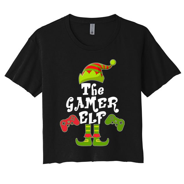 Family Matching Christmas The Gamer Elf Crop Top