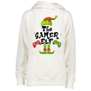 Family Matching Christmas The Gamer Elf Womens Funnel Neck Pullover Hood