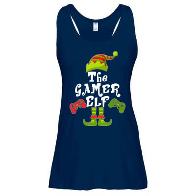 Family Matching Christmas The Gamer Elf Ladies Essential Flowy Tank