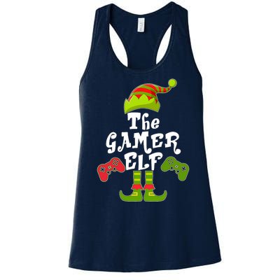 Family Matching Christmas The Gamer Elf Women's Racerback Tank