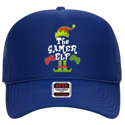 Family Matching Christmas The Gamer Elf High Crown Mesh Back Trucker Hat