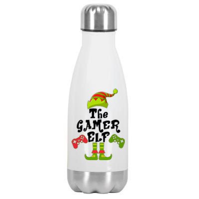 Family Matching Christmas The Gamer Elf Stainless Steel Insulated Water Bottle