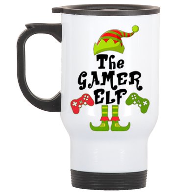 Family Matching Christmas The Gamer Elf Stainless Steel Travel Mug