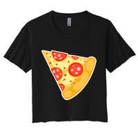 Family Matching Missing Pizza Slice Child Baby Women's Crop Top Tee