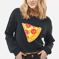 Family Matching Missing Pizza Slice Child Baby Cropped Pullover Crew