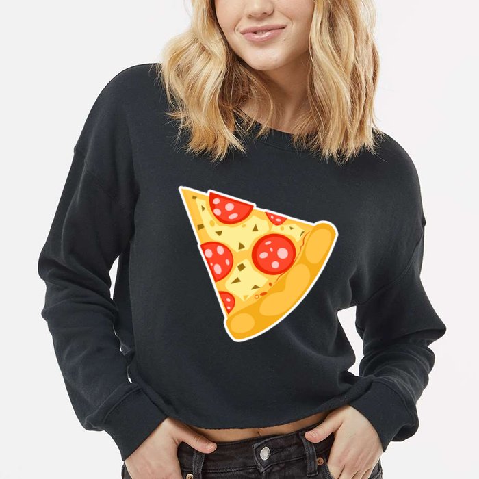 Family Matching Missing Pizza Slice Child Baby Cropped Pullover Crew