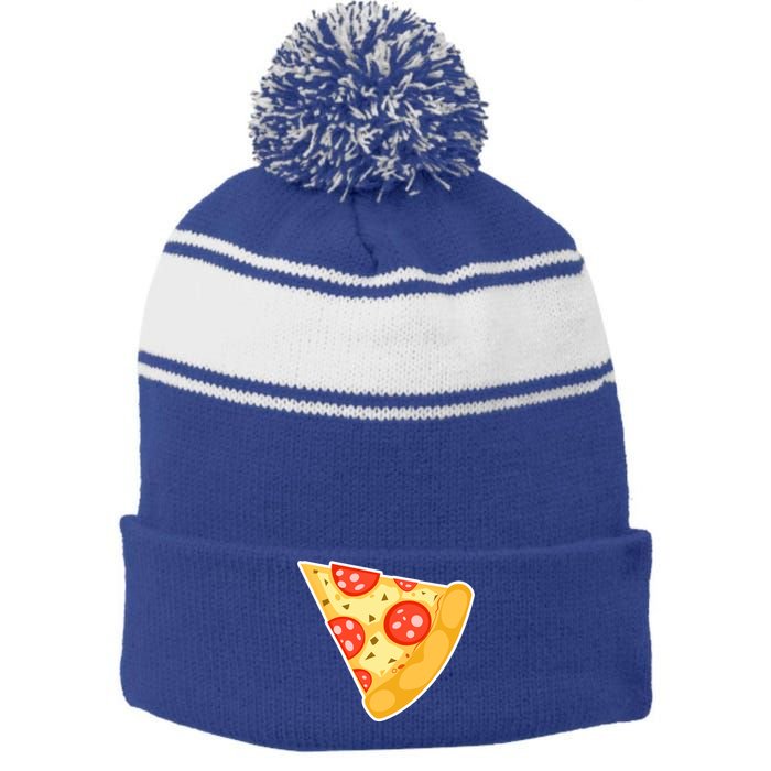 Family Matching Missing Pizza Slice Child Baby Stripe Pom Pom Beanie