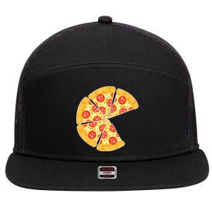 Family Matching Pizza With Missing Slice Parents 7 Panel Mesh Trucker Snapback Hat