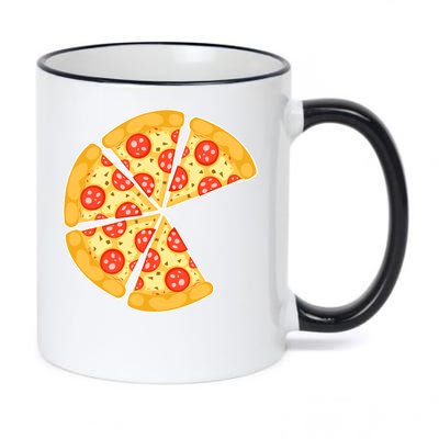 Family Matching Pizza With Missing Slice Parents 11oz Black Color Changing Mug