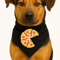 Family Matching Pizza With Missing Slice Parents USA-Made Doggie Bandana