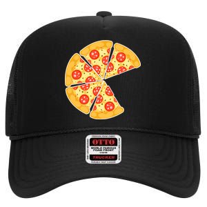 Family Matching Pizza With Missing Slice Parents High Crown Mesh Back Trucker Hat